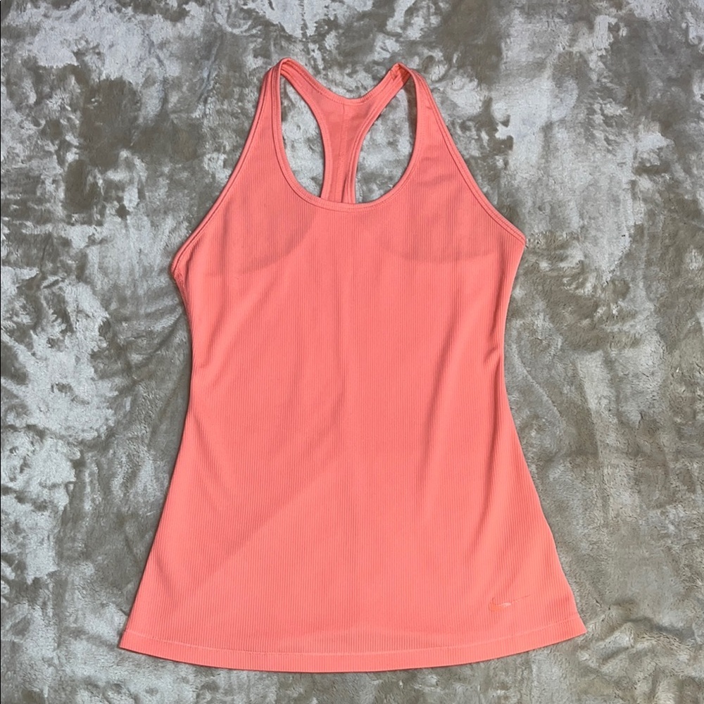Nike Orange Sleeveless Fitted‎ Backless Tank Top